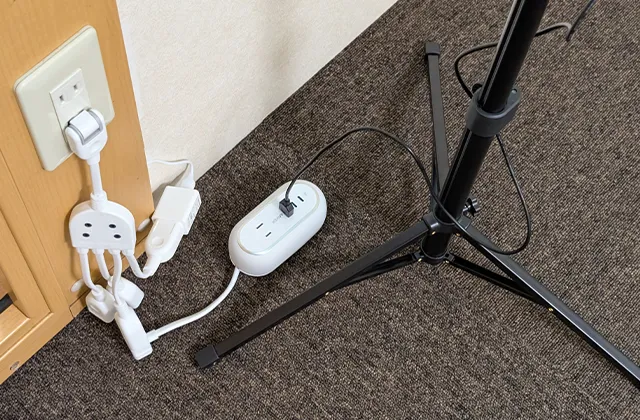 大山Bスタジオの電源タップ